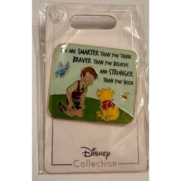 New in Plastic Disney Parks Winnie the Pooh Pin You Are Smarter Than You Think - Picture 1 of 2